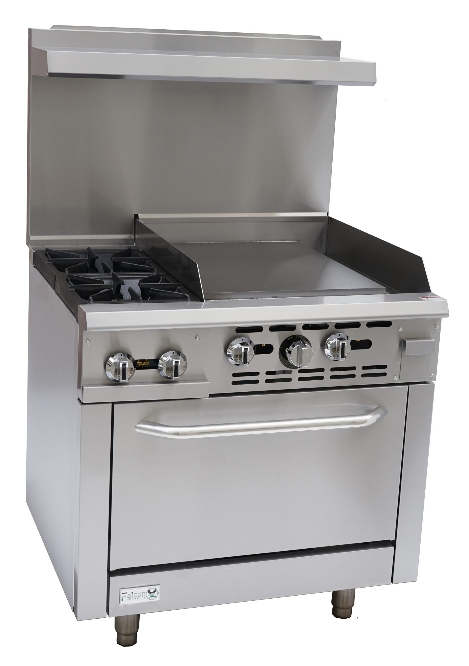 Range, 2 Burner 24″ Right Griddle Oven, 36″, 30,000 Btu Per Burner 