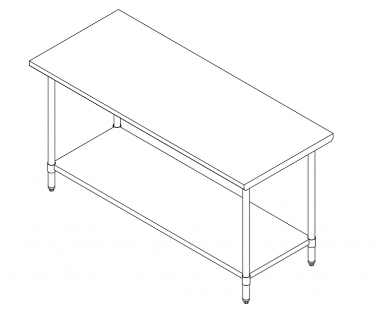 work-table-24-x-48-adjustable-under-shelf-304-stainless-steel-16-gauge-falcon-equipment