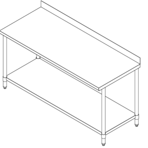 Work Table, 24 x 36, Stainless Steel, FALCON EQUIPMENT WT-2436